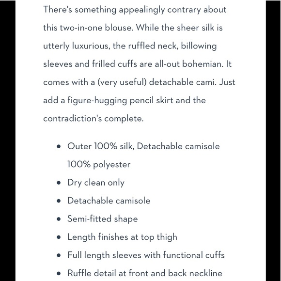 BODEN uk 18 us 14 Silk Stephanie top - Picture 7 of 7